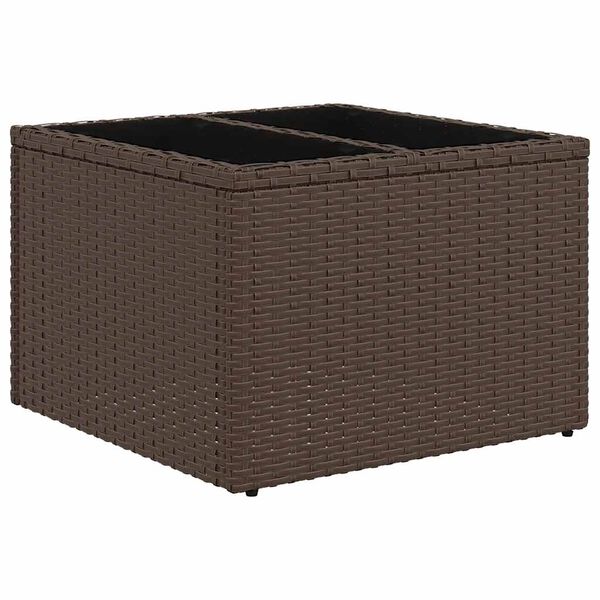 vidaXL Salon de jardin avec coussins 7 pcs marron r&eacute;sine tress&eacute;e
