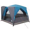 vidaXL Tente de camping 5 personnes Bleu et gris 333 x 317 x 194 cm