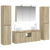 vidaXL Ensemble de mobilier de salle de bain 6 pcs Ch&ecirc;ne Sonoma