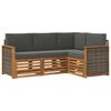 vidaXL Ensemble de canap&eacute;s d'ext&eacute;rieur 4 pc Polyester
