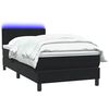 vidaXL Sommier &agrave; lattes de lit avec matelas et LED noir 100x210 cm velours