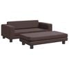 vidaXL Lit pour chien avec extension marron 100x50x30 cm similicuir