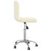 vidaXL Chaise pivotante de salle à manger Crème Tissu