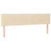 vidaXL T&ecirc;te de lit &agrave; LED Cr&egrave;me 200x5x78/88 cm Tissu