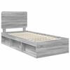vidaXL Cadre de lit Gris Sonoma 75 x 190 cm Pin massif