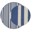 vidaXL Tapis d'int&eacute;rieur et d'ext&eacute;rieur OLITE Naturel et bleu marine