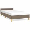 vidaXL Cadre de lit sans matelas taupe 100x200 cm tissu