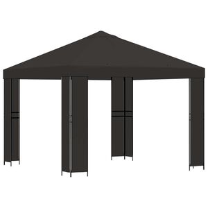vidaXL Pavillon 3 x 3 m Anthracite Polyester et Acier 190 gsm