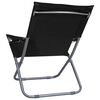 vidaXL Chaises pliables de plage lot de 2 Tissu Noir