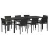 vidaXL Ensemble de meubles d'ext&eacute;rieur 9 pcs Noir et anthracite