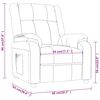 vidaXL Fauteuil de massage Cr&egrave;me Tissu