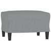 vidaXL Fauteuil avec repose-pied Gris clair 60 cm Tissu