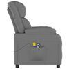 vidaXL Fauteuil de massage &eacute;lectrique Gris Similicuir
