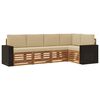 vidaXL Ensemble de canap&eacute;s d'ext&eacute;rieur 5 pc Naturel et Beige Polyester