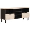 vidaXL Meuble TV avec tiroir Finition Lavage Blanc 100 x 33 x 46 cm