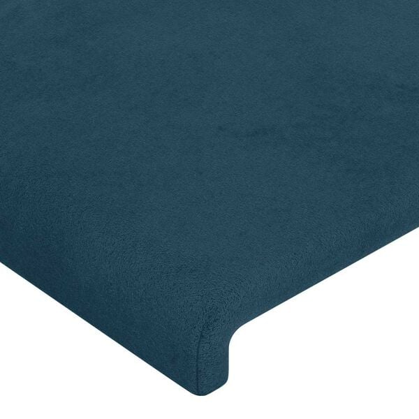 vidaXL T&ecirc;tes de lit 2 pcs Bleu fonc&eacute; 100x5x78/88 cm Velours