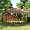 vidaXL Tente de r&eacute;ception pliable escamotable marron 440x292x315 cm