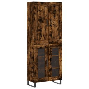 vidaXL Buffet haut Ch&ecirc;ne fum&eacute; 69,5x34x180 cm Bois d'ing&eacute;nierie