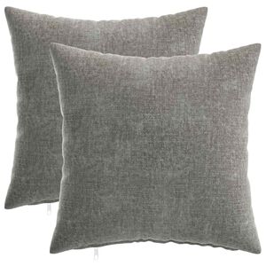vidaXL Housse de coussin 2 pc HEERLEN Gris fonc&eacute; 40 x 40 cm