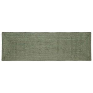 vidaXL Tapis de surface Rectangulaire Vert olive 80 x 250 cm Jute