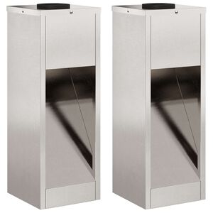 vidaXL Lumi&egrave;re de Chemin LED Solaire 2 pcs Acier inoxydable