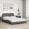vidaXL Cadre de lit sans matelas Zadar gris 140x190 cm similicuir