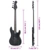 vidaXL Guitare basse électrique pour débutants avec sac noir 4/4 46"