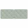 vidaXL Coussin de t&ecirc;te de lit gris clair 140 cm velours