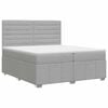 vidaXL Lit boxspring avec matelas Gris clair 140 x 200 cm Tissu