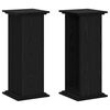 vidaXL Support de Plante Ch&ecirc;ne noir 33 x 33 x 80 cm Bois d'ing&eacute;nierie