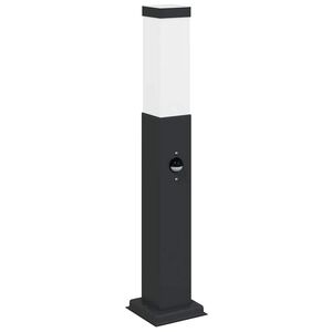 vidaXL Borne lumineuse avec d&eacute;tecteur 50 cm Noir IP44
