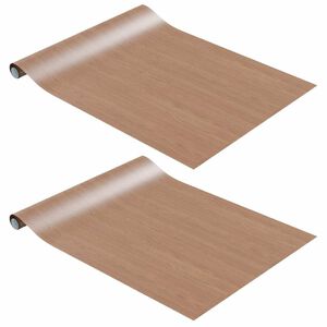 vidaXL Films autoadh&eacute;sifs pour meubles 2 pcs Ch&ecirc;ne clair 500x90 cm PVC