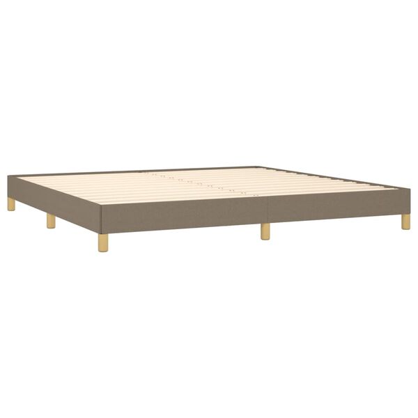 vidaXL Cadre de lit sans matelas taupe 200x200 cm tissu