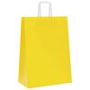 vidaXL Sacs en papier 50 pcs avec poign&eacute;es jaune 32x17x44 cm