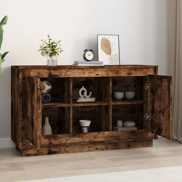 vidaXL Buffet ch&ecirc;ne fum&eacute; 102x35x60 cm bois d'ing&eacute;nierie