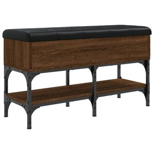 vidaXL Banc &agrave; chaussures ch&ecirc;ne marron 82x32x45 cm bois d'ing&eacute;nierie