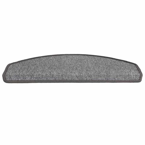 vidaXL Tapis d'escalier 30 pi&egrave;ces 65 x 24 x 4 cm Gris fonc&eacute; Demi-rond Grand