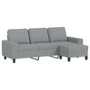 vidaXL Canap&eacute; &agrave; 3 places avec repose-pieds Gris clair 180 cm Tissu
