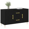 vidaXL Buffet Chêne noir 100 x 36 x 60 cm Bois d'ingénierie
