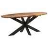 vidaXL Table à dîner ovale 200x100x75 cm Bois de récupération solide