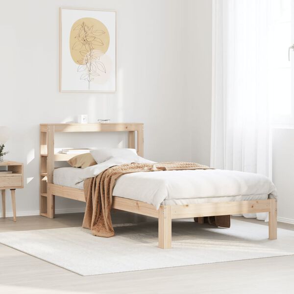 vidaXL Cadre de lit avec t&ecirc;te de lit sans matelas 90x190 cm