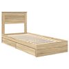 vidaXL Lit de Rangement Ch&ecirc;ne Sonoma 90 x 190 cm Bois d'ing&eacute;nierie