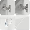 vidaXL Ensemble de mobilier de salle de bain Montage mural 5 pcs Blanc