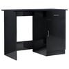 vidaXL Bureau Noir brillant 100 x 50 x 76 cm Agglom&eacute;r&eacute;