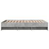 vidaXL Cadre de lit sans matelas gris b&eacute;ton 120x190 cm bois ing&eacute;nierie