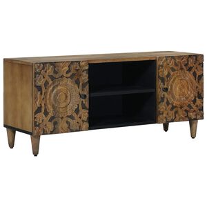 vidaXL Meuble TV Marron 105 x 33 x 46 cm Bois de mangue massif
