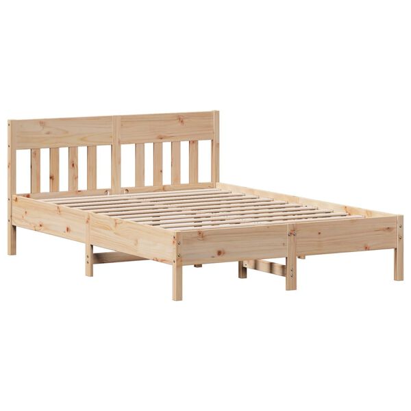 vidaXL Cadre de lit sans matelas 135x190 cm bois de pin massif