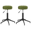 vidaXL Chaises pivotantes &agrave; manger lot de 2 vert clair velours