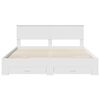 vidaXL Cadre de lit avec tiroir Blanc 180 x 200 cm Bois d'ingénierie