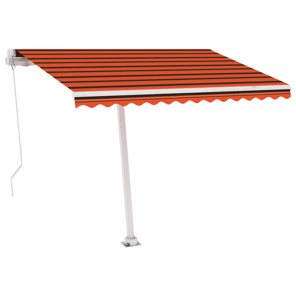 vidaXL Auvent manuel r&eacute;tractable sur pied 300x250 cm Orange et marron